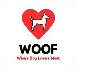 WOOF WHERE DOG LOVERS MEET logo