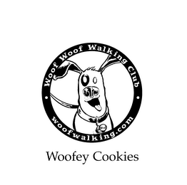 WOOFEY COOKIES WOOF WOOF WALKING CLUB WOOFWALKING.COM logo
