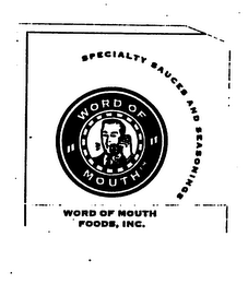 WORD OF MOUTH SPECIALTY SAUCES AND SEASONINGS WORD OF MOUTH FOODS, INC. logo