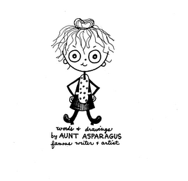 WORDS & DRAWINGS BY AUNT ASPARAGUS FAMOUS WRITER & ARTIST logo