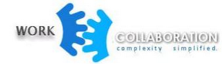 WORK COLLABORATION COMPLEXITY SIMPLIFIED. logo