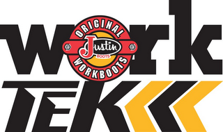WORK TEK ORIGINAL JUSTIN BOOTS WORKBOOTS logo