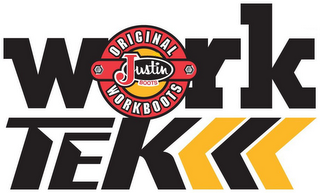 WORK TEK ORIGINAL JUSTIN BOOTS WORKBOOTS logo