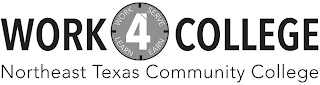 WORK4COLLEGE NORTHEAST TEXAS COMMUNITY COLLEGE WORK SERVE LEARN EARN logo
