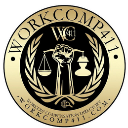 WORKCOMP411 WC411 WORKERS COMPENSATION DIRECTORY WORKCOMP411.COM logo