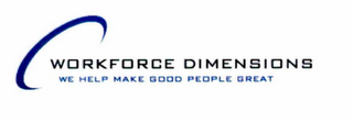 WORKFORCE DIMENSIONS WE HELP MAKE GOOD PEOPLE GREAT logo