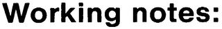WORKING NOTES: logo