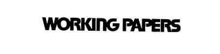 WORKING PAPERS logo