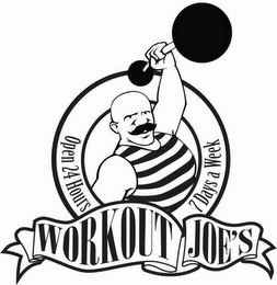 WORKOUT JOE'S OPEN 24 HOURS 7 DAYS A WEEK logo