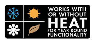 WORKS WITH OR WITHOUT HEAT FOR YEAR ROUND FUNCTIONALITY logo