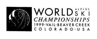 WORLD ALPINE SKI CHAMPIONSHIPS 1999 VAIL BEAVER CREEK COLORADO U S A logo