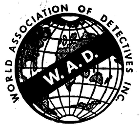 WORLD ASSOCIATION OF DETECTIVES INC. W.A.D. logo
