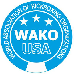 WORLD ASSOCIATION OF KICKBOXING ORGANIZATIONS WAKO USA logo