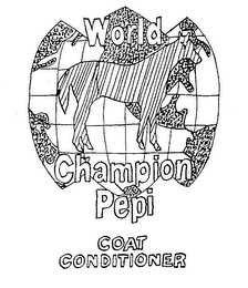 WORLD CHAMPION PEPI COAT CONDITIONER logo
