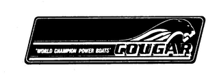 'WORLD CHAMPION POWER BOATS' COUGAR logo