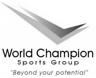 WORLD CHAMPION SPORTS GROUP "BEYOND YOUR POTENTIAL" logo