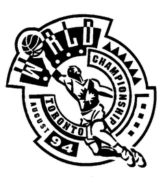 WORLD CHAMPIONSHIP TORONTO AUGUST 94 logo
