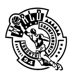 WORLD CHAMPIONSHIP TORONTO AUGUST 94 logo