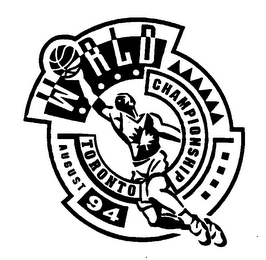 WORLD CHAMPIONSHIP TORONTO AUGUST 94 logo