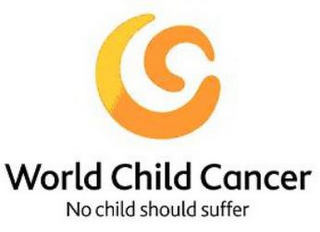 WORLD CHILD CANCER NO CHILD SHOULD SUFFER logo