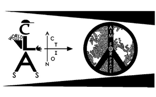 WORLD CLASS ACTION AIM FOR PEACE logo