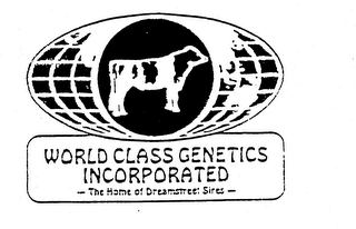 WORLD CLASS GENETICS INCORPORATED THE HOME OF DREAMSTREET SIRES logo