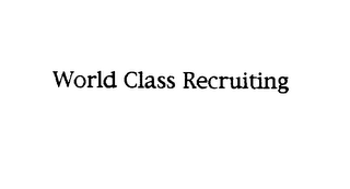 WORLD CLASS RECRUITING logo