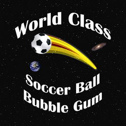 WORLD CLASS SOCCER BALL BUBBLE GUM logo