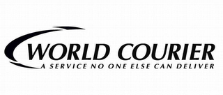 WORLD COURIER A SERVICE NO ONE ELSE CAN DELIVER logo