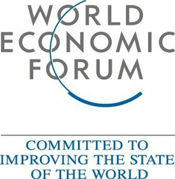 WORLD ECONOMIC FORUM COMMITTED TO IMPROVING THE STATE OF THE WORLD logo