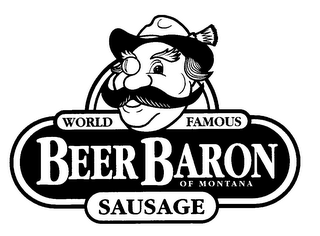 WORLD FAMOUS BEER BARON SAUSAGE OF MONTANA logo
