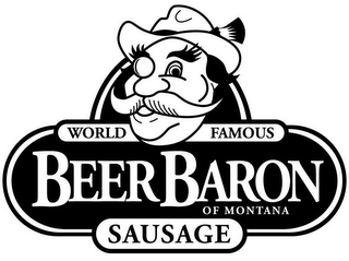 WORLD FAMOUS BEER BARON SAUSAGE OF MONTANA logo