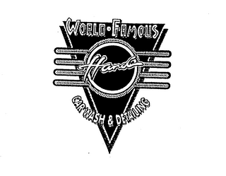 WORLD FAMOUS HAND CAR WASH & DETAILING logo
