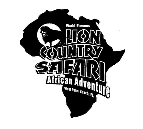 WORLD FAMOUS LION COUNTRY SAFARI AFRICAN ADVENTURE WEST PALM BEACH, FL. logo