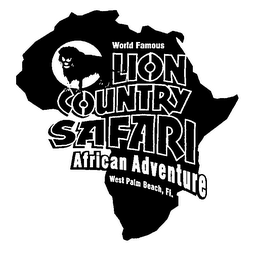 WORLD FAMOUS LION COUNTRY SAFARI AFRICAN ADVENTURE WEST PALM BEACH, FL. logo