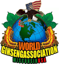 WORLD GINSENG ASSOCIATION WISCONSIN USA logo