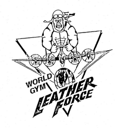 WORLD GYM LEATHER FORCE logo