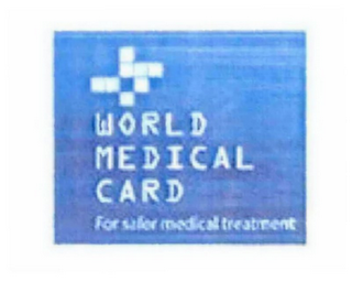 WORLD MEDICAL CARD FOR SAFER MEDICAL TREATMENT logo