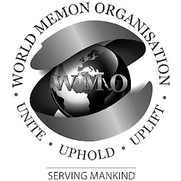 WORLD MEMON ORGANISATION WMO UNITE UPHOLD UPLIFT SERVING MANKIND logo
