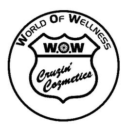WORLD OF WELLNESS W.O.W CRUZIN' COZMETICS logo