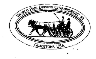WORLD PAIR DRIVING CHAMPIONSHIP '93 GLADSTONE, USA logo