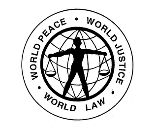 WORLD PEACE WORLD JUSTICE WORLD LAW logo