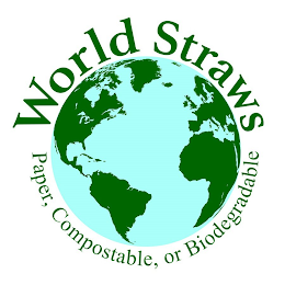 WORLD STRAWS PAPER, COMPOSTABLE, OR BIODEGRADABLE logo