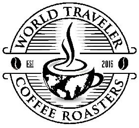 WORLD TRAVELER COFFEE ROASTERS EST 2016 logo