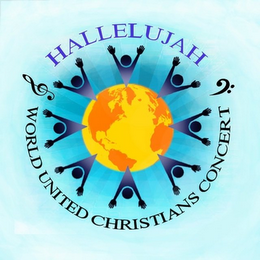 WORLD UNITED CHRISTIANS CONCERT HALLELUJAH logo