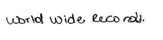 WORLD WIDE RECORDS logo