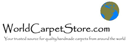 WORLDCARPETSTORE.COM YOUR TRUSTED SOURCE FOR QUALITY HANDMADE CARPETS FROM AROUND THE WORLD logo