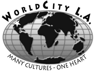 WORLDCITY L.A.  MANY CULTURES-ONE HEART logo