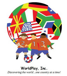WORLDPLAY, INC. DISCOVERING THE WORLD...ONE COUNTRY AT A TIME! 2 1 3 logo