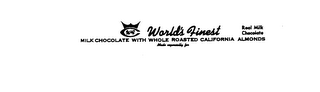 WORLD'S FINEST WFC MILK CHOCOLATE CALIFORINA ALMONDS REAL MILK CHOCOLATE MADE ESPECIALLY FOR logo